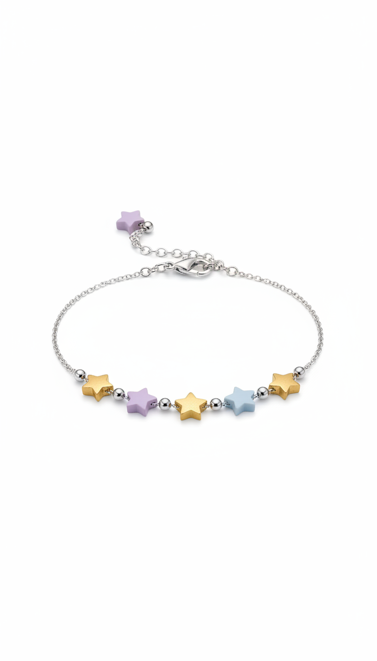 Lilac Mist Star Charm Anklet